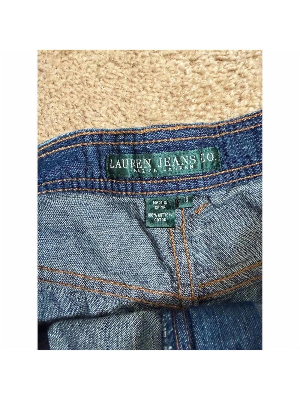 Lauren Jeans Co Ralph Lauren Skirt Womens Size 10 Blue Denim A-Line Maxi - Picture 4 of 5